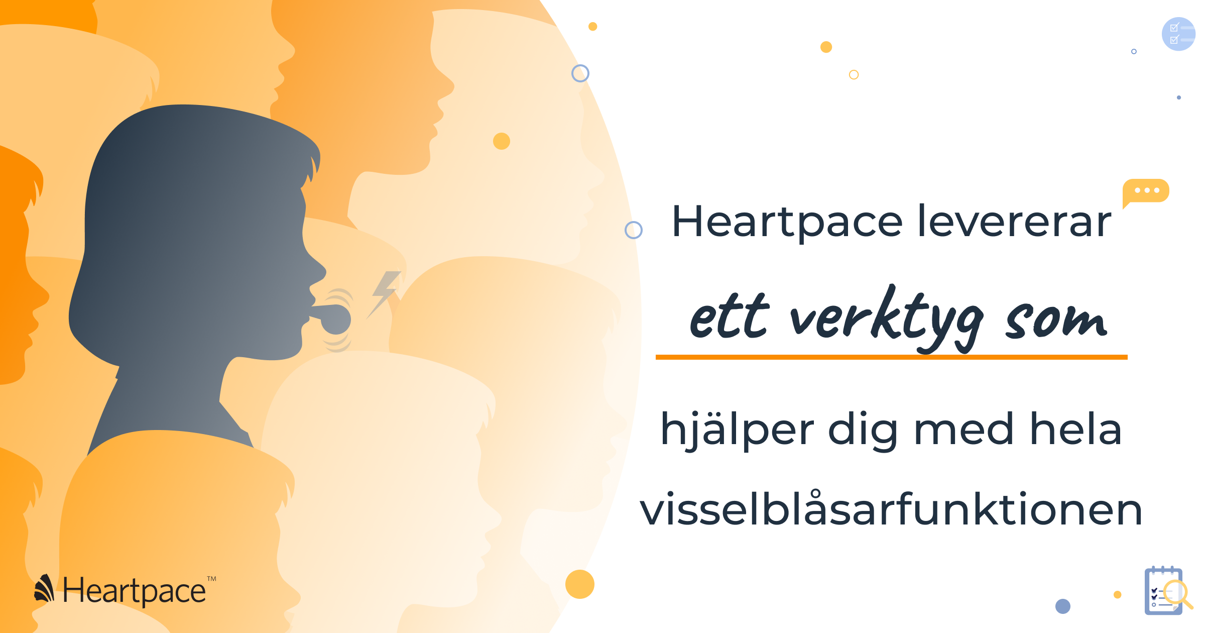 Heartpace levererar tillsammans med vår partner Visma-Draftit ett verktyg som hjälper dig med hela visselblåsarfunktionen.